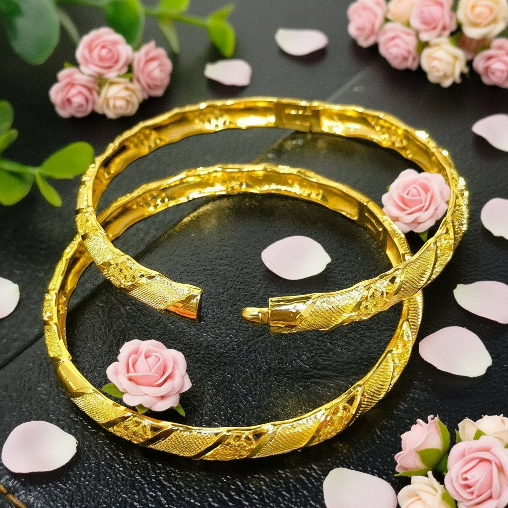 Dubai Style 24K Bangles For Women Wedding Adjustable