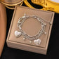 Pulsera Stainless Steel Heart Charm Bracelet for Women
