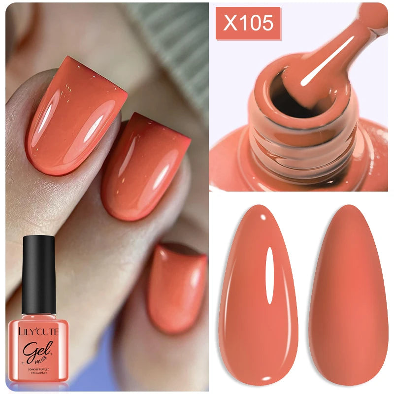 Zenat Red Autumn Winter Gel Nail Polish
