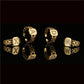 Zenat Letter Adjustable Stainless Steel Ring
