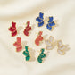 Zenat Metal Flower Statement Stud Earrings for Women