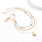 Zenat 3PC Ethnic Sunflower Beaded Necklace Set