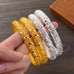 Bangrui 24K Dubai Gold Color Bangles Free Size