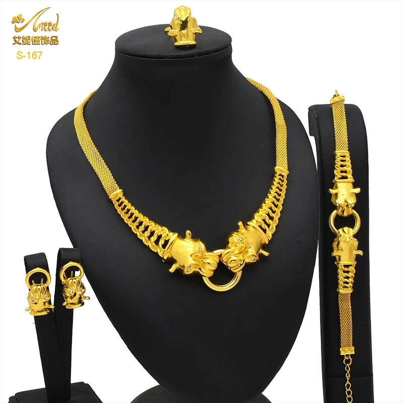 Zenat Luxury Indian style Jewelry Sets 24K Golden