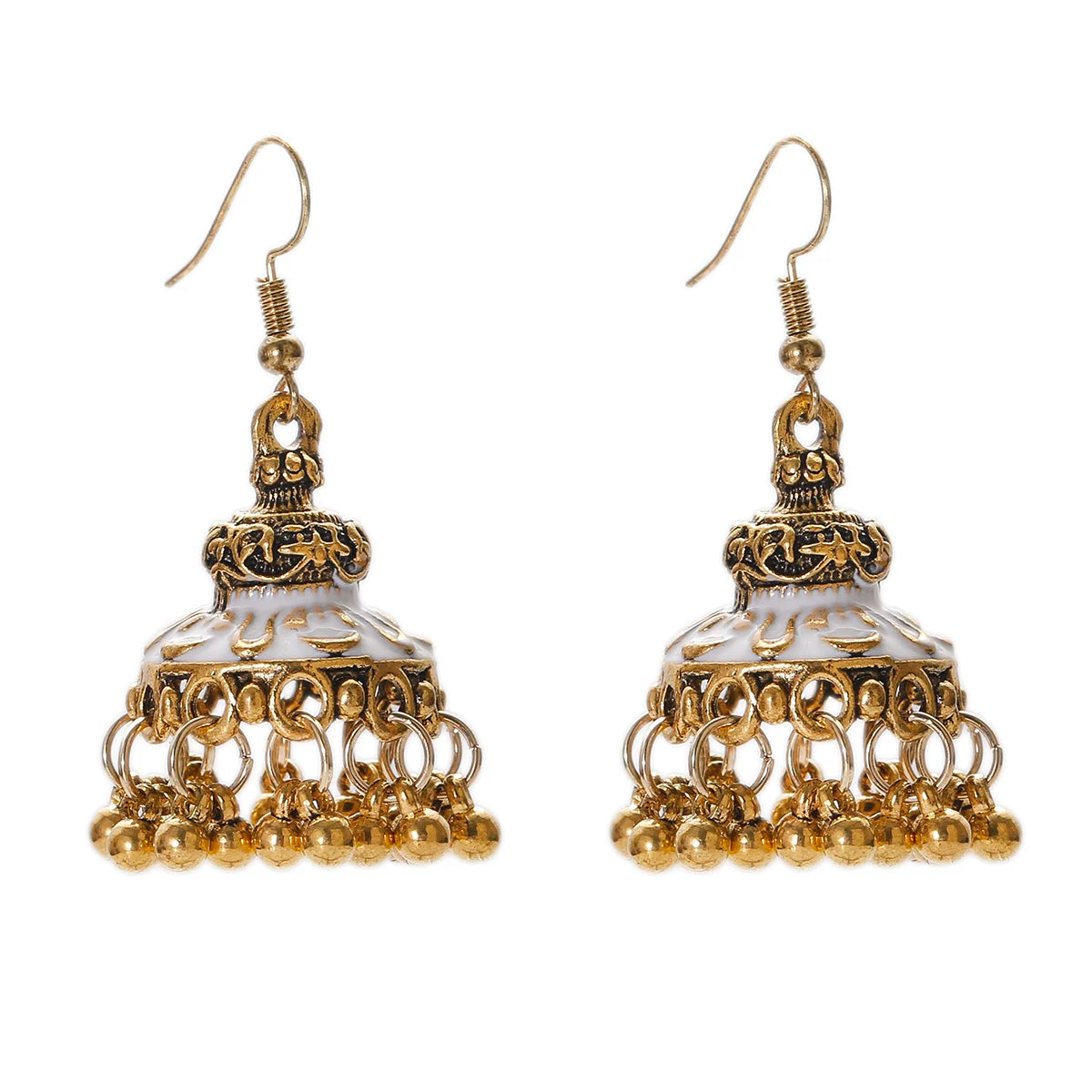 Zenat Trendy Indian Jhumka Charm Stud Earrings