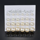 Zenat 18 Pairs Pearl Earrings – Lightweight Daily Wear