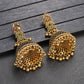 Zenat Big Gold Retro Bell Jhumka Earrings