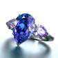 Zenat Luxury Prong Rings – Deep Blue Zircon