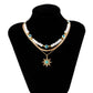 Zenat 3PC Ethnic Sunflower Beaded Necklace Set