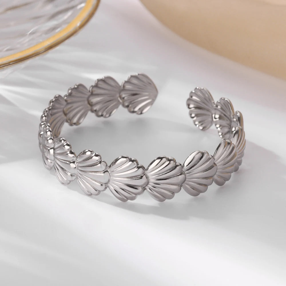 Shell Starfish 316L Stainless Steel Bangles for Women