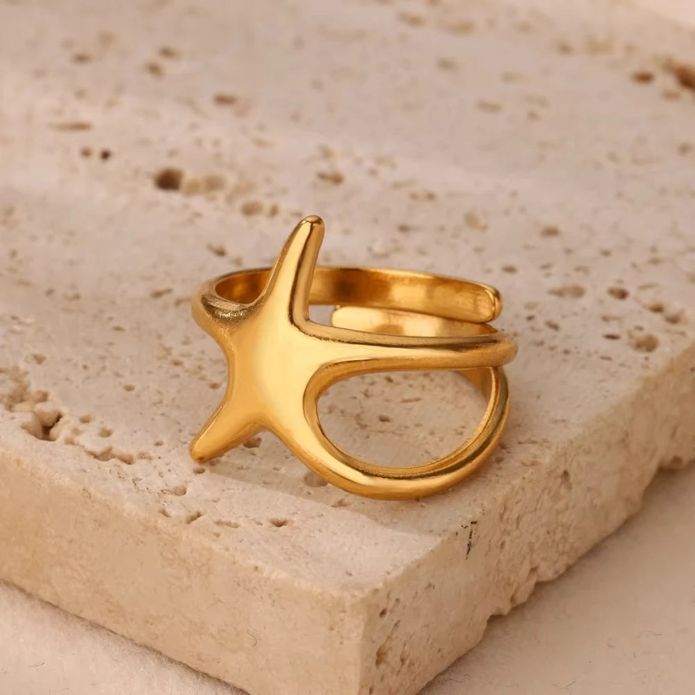 Zenat Zircon Geometric Evil Eye Adjustable Ring