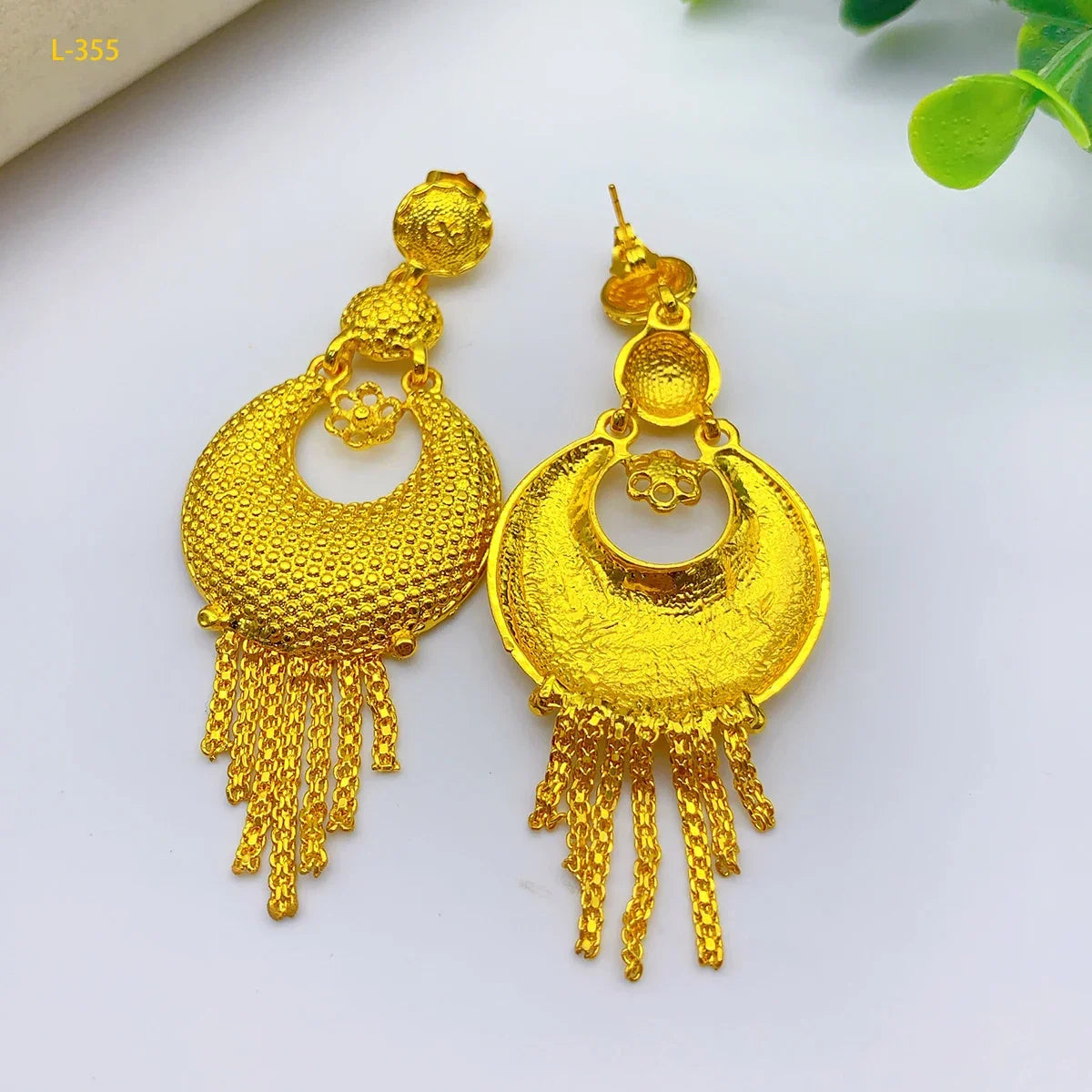 Zenat Indian Style Jewelry Set For Women 24K Gold Color