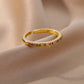 Zenat Mini Green Zircon Adjustable Ring