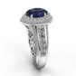 Zenat Luxury Prong Rings – Deep Blue Zircon
