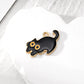 Zenat 10pcs Black Cat Enamel Charm Set