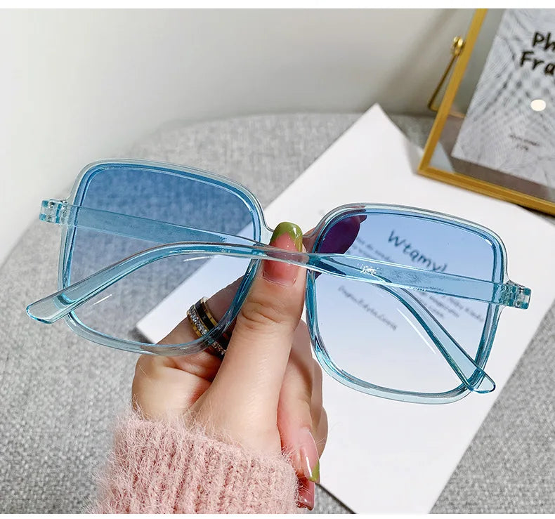 New Oversized Rectangle Sunglasses Women's Fashion Square Sun Glasses Men's Classic Vintage Eyewear UV400 Oculos De Sol