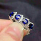 Zenat Luxury Prong Rings – Deep Blue Zircon