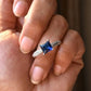 Zenat Luxury Prong Rings – Deep Blue Zircon
