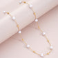 Zenat 2PC Gold Pearl Cross Jewelry Set