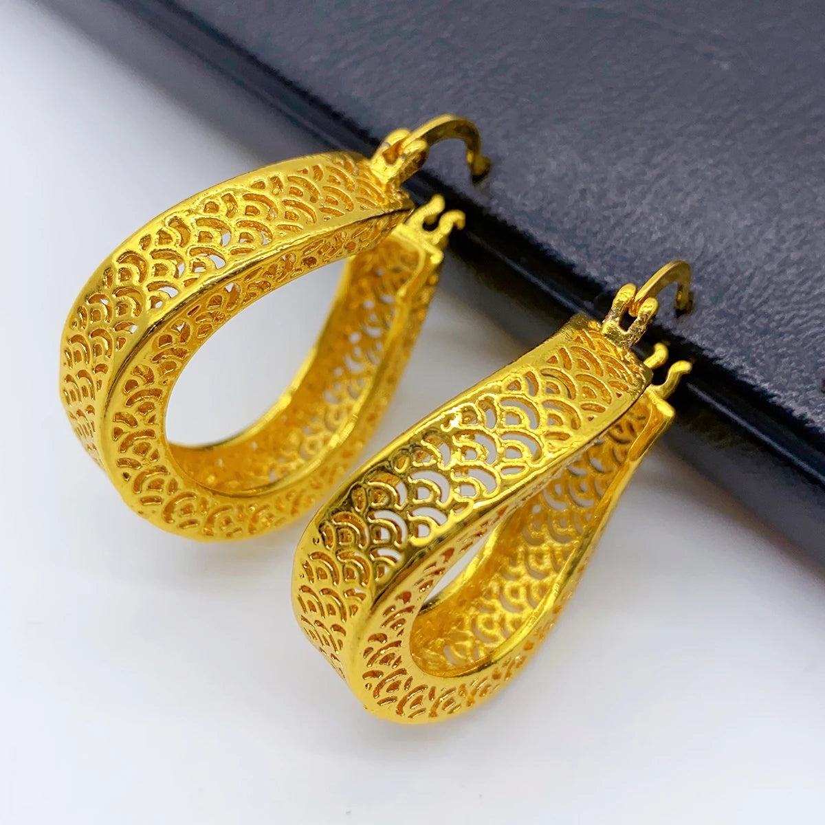 Zenat Dubai Gold Plated Hollow Earrings – Fine Jewelry