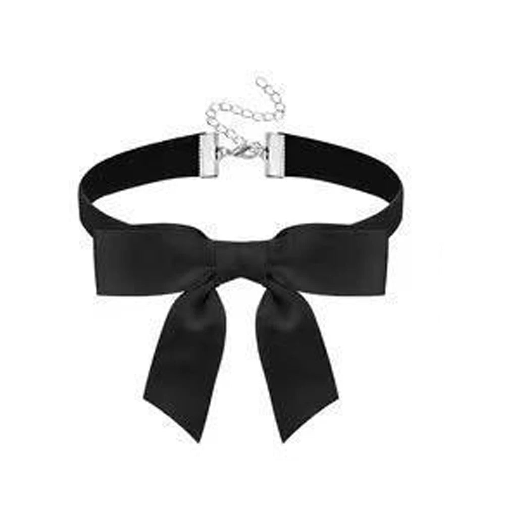 Zenat Neo-Gothic Black Lace Punk Choker Necklace