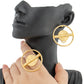 Zenat 18K Gold Earrings & Ring Set – African Design