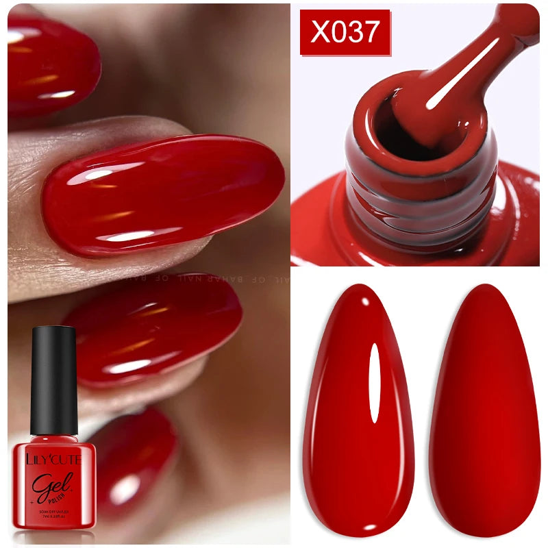 Zenat Red Autumn Winter Gel Nail Polish