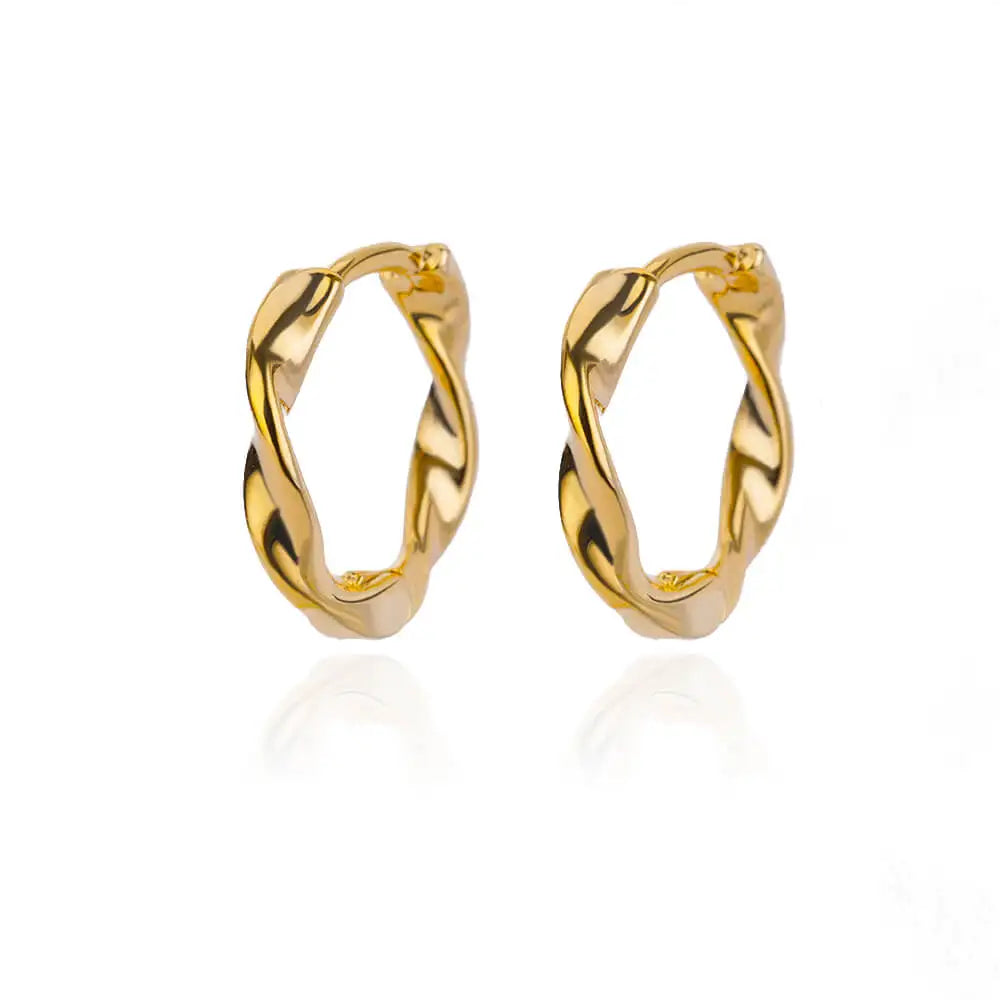 Zenat Elegant Round Hoop Earrings – Luxury Stainless Steel