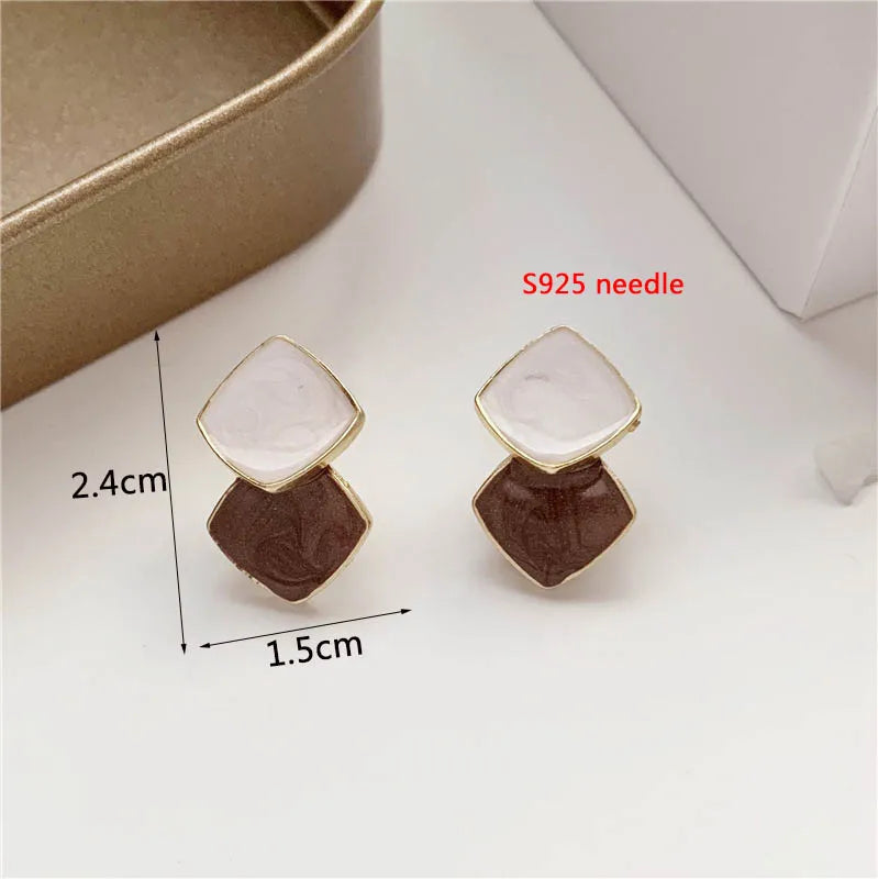 Zenat Brown Beer Bottle Pendant Drop Earrings for Women