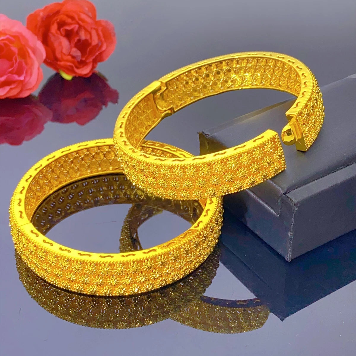 Zenat Luxury 24K Gold Bridal Bangles