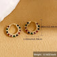 New Rainbow Rectangular Cubic Zirconia Hoop Earrings for Women Bling Luxury Wedding Accessories Party Fashion Jewelry