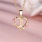 Zenat A-Z Letter Flower Gold Pendant Necklace