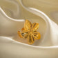 Zenat 2PC Stainless Steel Flower Earrings – Trendy Party