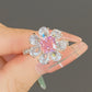 Zenat Pink Zirconia Trendy Sweet and Romantic Engagement Rings