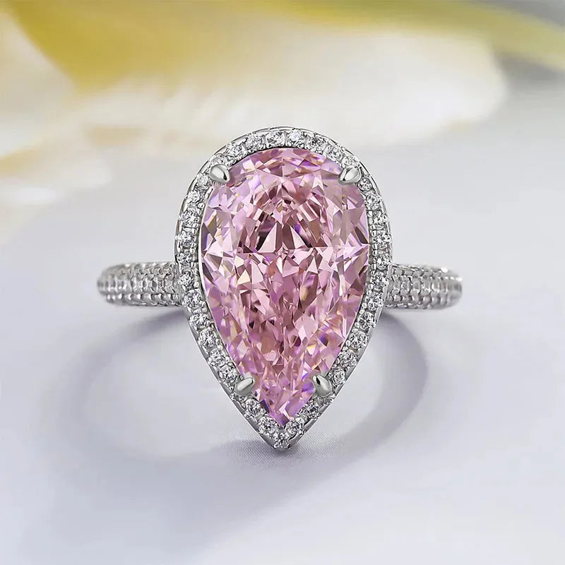Zenat Pink Cubic Zirconia Ring for Women