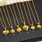 ANIID Dubai Golden Necklace Nigerian Bridal Wedding Fashion Hollow Flower Chain Pendant Indian Arab Kids Jewellery For Girls