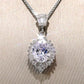 2025 Gorgeous White/Green/Purple/Pink Cubic Zirconia Women Necklace Simple and Elegant Design Female Wedding Trendy Jewelry