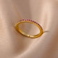 Zenat Mini Green Zircon Adjustable Ring