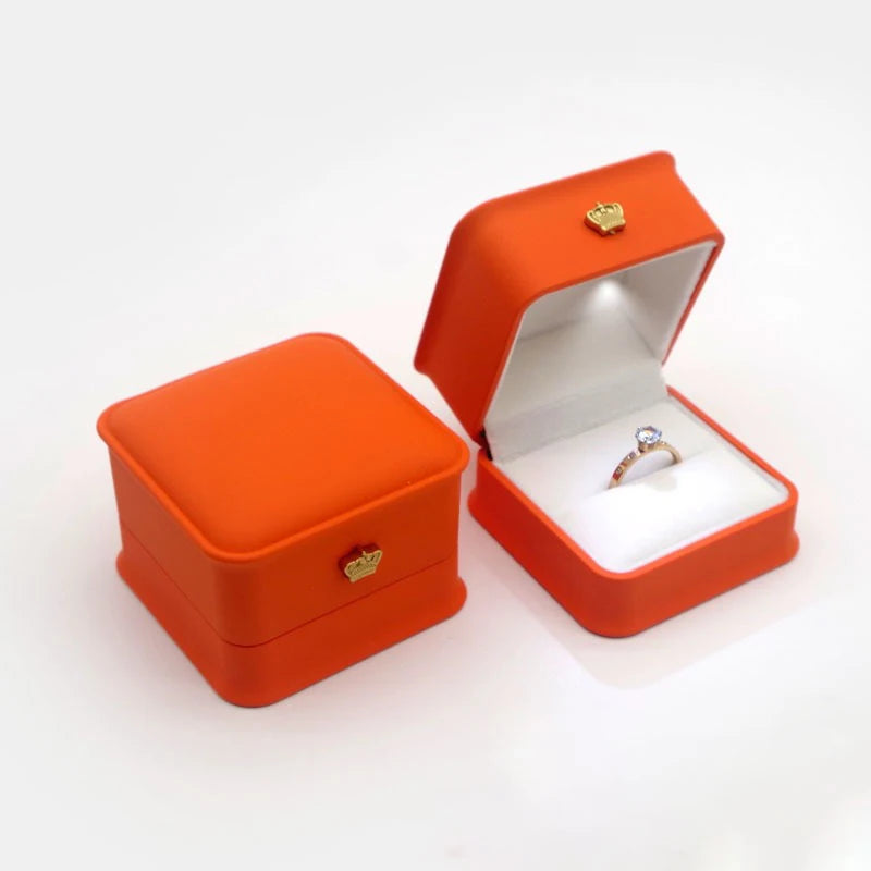 Crown Jewelry Box With Lighted LED