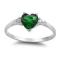 Zenat Green Oval Crystal Party Women's Ring