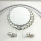 Zenat 3 PCS Pearl Fireball Necklace Set