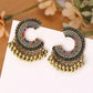 Zenat Colorful CZ Tassel Semicircle Jhumka