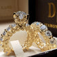 Zenat Attractive Women Rings Gold Color