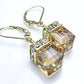 Trendy Silver Color Inlaid with Green Stones Drop Earring Women Shining Zircon Hook Dangle Earrings Wedding Jewelry