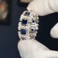 Zenat Luxury Prong Rings – Deep Blue Zircon