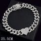 Zenat Iced Out Chunky Cuban Anklet for Women