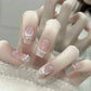 Zenat 24Pcs Glitter Diamond Press-On Nails