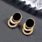 New Fashion Round Earrings for Women Geometric Acrylic Crystal Stud Earrings Wedding Party Elegant Circle Charms Jewelry