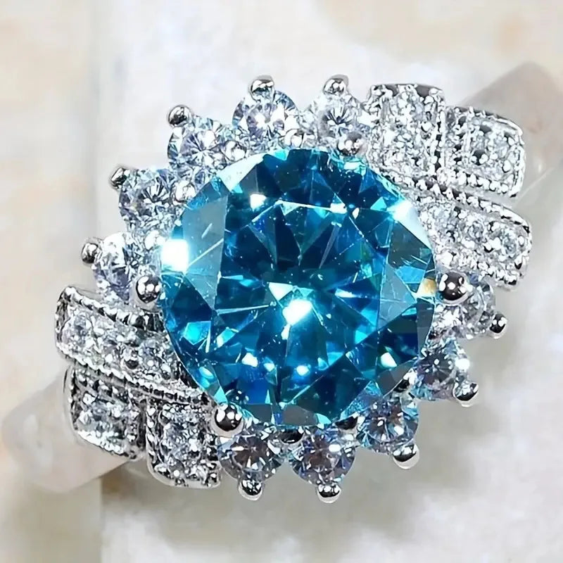 Zenat Colorful Green Cubic Zirconia Rings