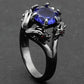 Zenat Blue Cube Zircon Elegant Ring